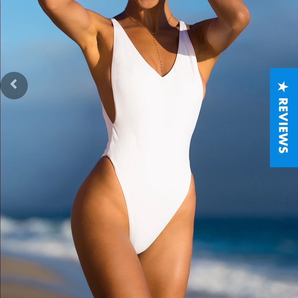 Ayra swim, the hype cheeky one piece swim in white